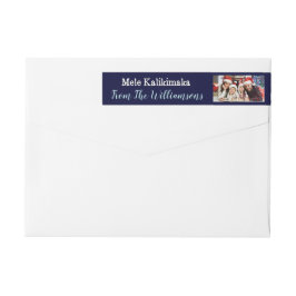 Din fotoblåttMele Kalikimaka returadress Etikettband
