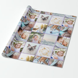 Din fotogaller collage Lavendel lila Presentpapper