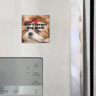 Din fotogåva med valpar glömmer inte hund mat magnet