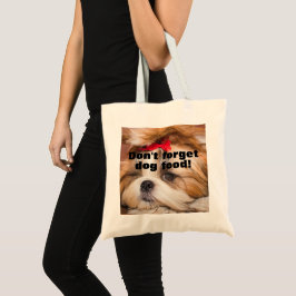 Din fotogåva med valpar glömmer inte hund mat tygkasse