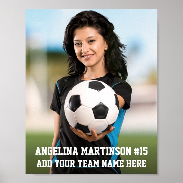 Din fotokustomiserade fotbolls- eller din idrottsr poster (Framsidan)