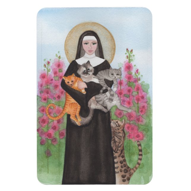DIN FOTOMALL - St Gertrude med Cats Saint Magnet (Vertikal)