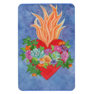 DIN FOTOMMALL ELLER BÄRANDE Hjärt- och blomstermas Magnet