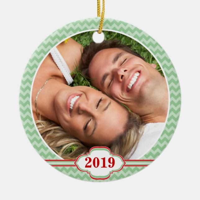 Din fotopaträda fåglar Swirl Träd-julprydnad Julgransprydnad Keramik (Framsidan)