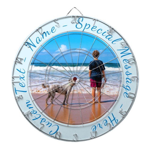 Din fotopattavla med Anpassningsbar Darttavla (Framsidan)