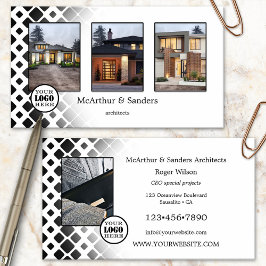 Din fotopresentationslogotyp för arkitekt visitkort