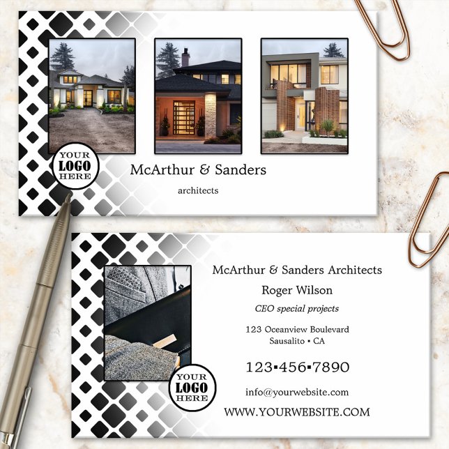 Din fotopresentationslogotyp för arkitekt visitkort (Skapare uppladdad)