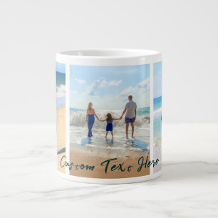 Din fotosamlingskaffe Mugg med Anpassningsbar Text Jumbo Mugg