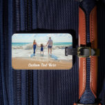 Din fotospråktagg med Anpassningsbar Text Namn Bagagebricka<br><div class="desc">Anpassningsbarnas foto- och textresaggar - Unik egen design - Personlig-familj/vänner eller personlig resagemärkning - Lägg till text och foto - Ändra storlek på och flytta inslag med verktyg! Välj teckensnitt / storlekt / färg ! Lycka till - BE Lycklig :) MED MIGNERAD</div>