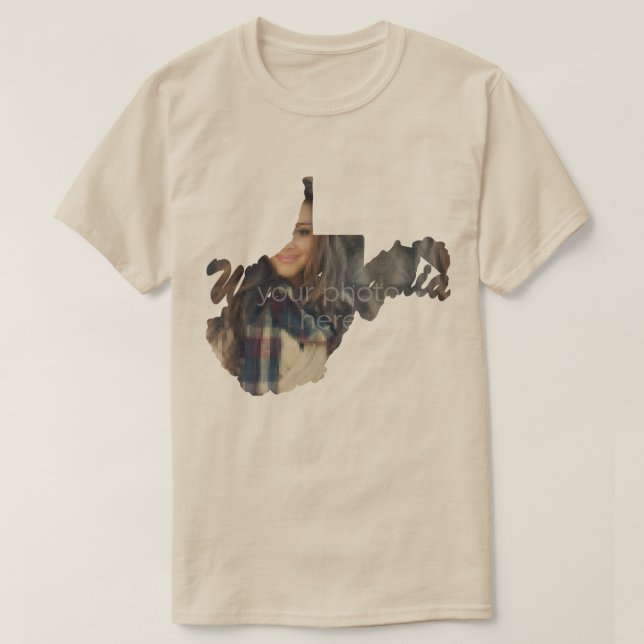DIN FOTOSTAT I Väster Virginia Shape T-shirt (Design framsida)