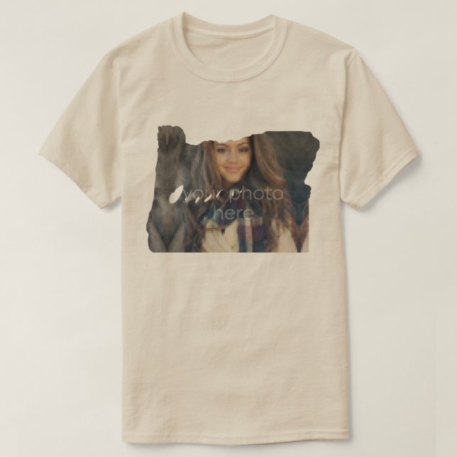 DIN FOTOTILLSTÅND AV Oregon Shape T-shirt (Design framsida)