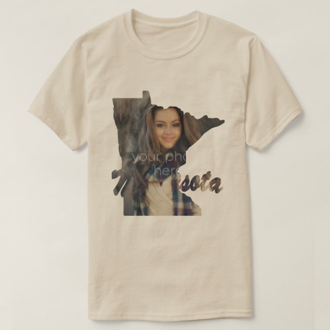 DIN FOTOTILLSTÅND FÖR Minnesota Shape T-shirt (Design framsida)