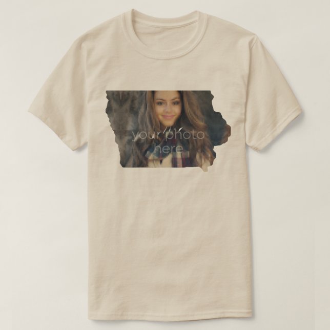 DIN FOTOTILLSTÅND I Iowa Shape T-shirt (Design framsida)