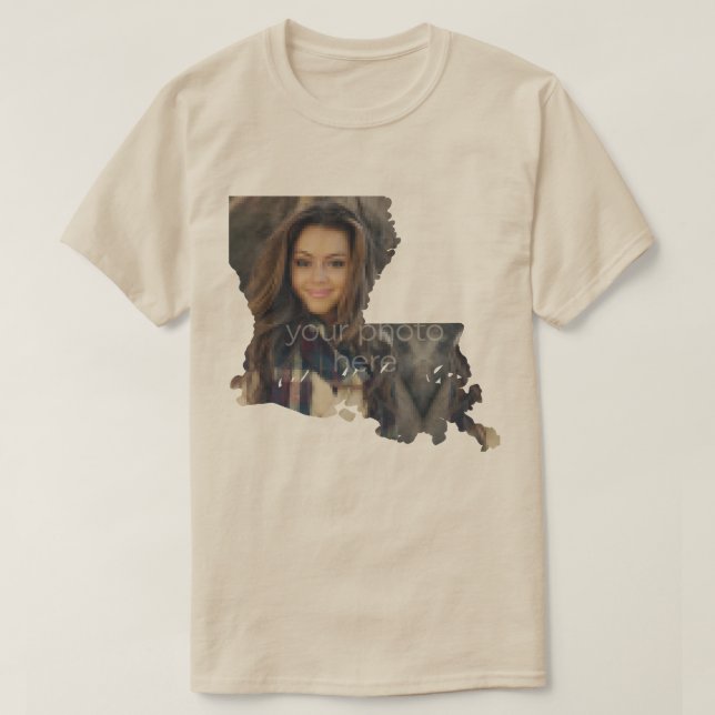 DIN FOTOTILLSTÅND I Louisiana Shape T-shirt (Design framsida)