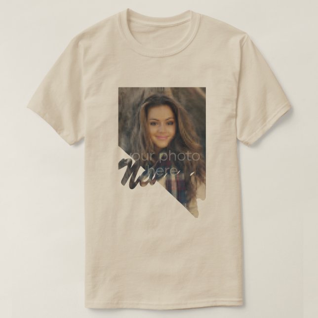 DIN FOTOTILLSTÅND I Nevada Shape T-shirt (Design framsida)