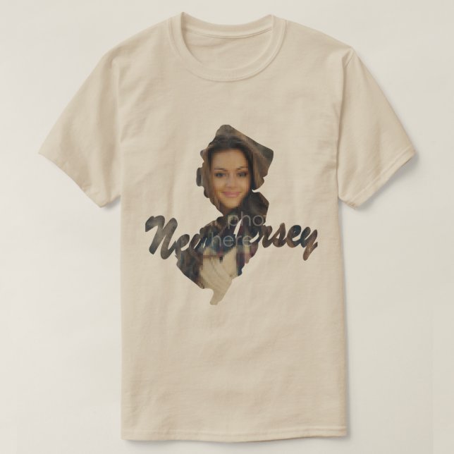DIN FOTOTILLSTÅND I New jersey Shape T-shirt (Design framsida)