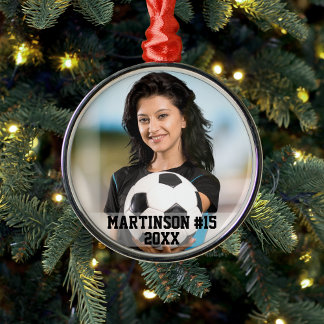 Din fotoutställning eller din Anpassningsbar runda Julgransprydnad Metall