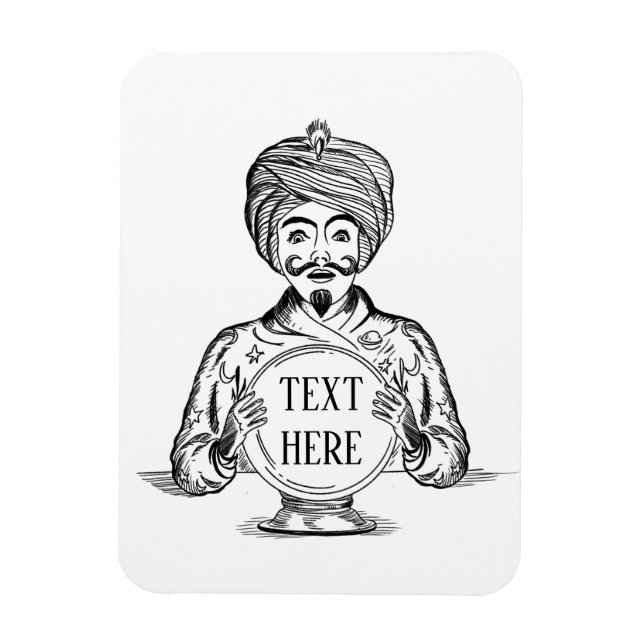 Din framtida "Anpassa text" Magnet (Vertikal)