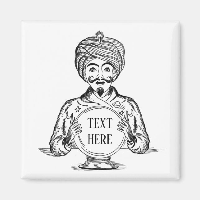 Din framtida "Anpassa text" Magnet (Framsidan)