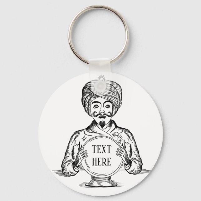 Din framtida "Anpassa text" Nyckelring (Framsida)