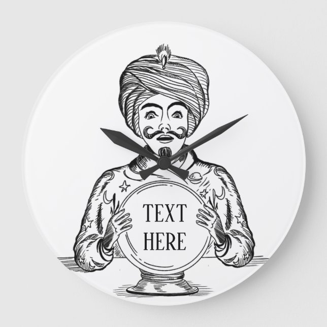 Din framtida "Anpassa text"  Stor Klocka (Framsida)