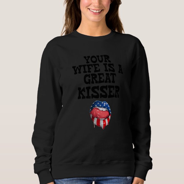 Din fru är en fantastisk kyssare - Citat T Shirt (Framsida)