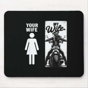 Din fru är enkel Min fru Biker Fru Alla hjärtans d Musmatta