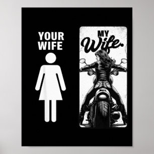 Din fru är enkel Min fru Biker Fru Alla hjärtans  Poster