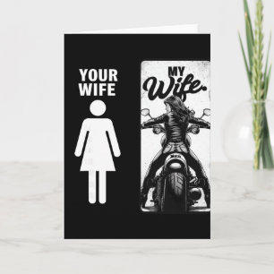 Din fru är enkel Min fru Biker Fru Valentine M Kort