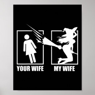 Din fru har min fru - Witch-fru Halloween Poster
