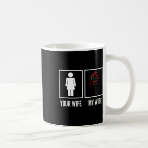 Din fru Min fru Biker Cyklist Mountainbike Kaffemugg