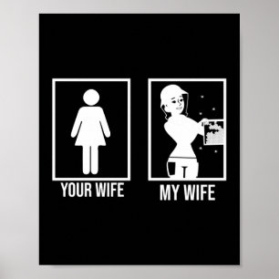 Din fru min fru biodlare honungsbin poster