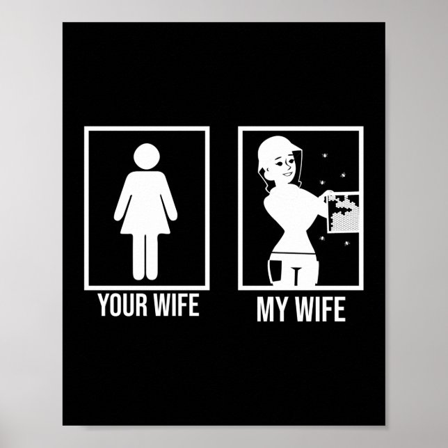 Din fru min fru biodlare honungsbin poster (Framsidan)