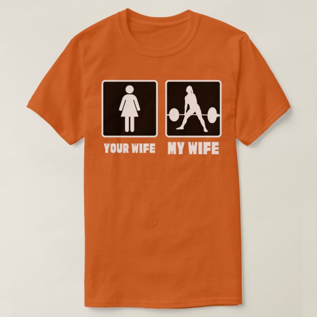 Din fru min fru BodyBuilder T Shirt (Design framsida)