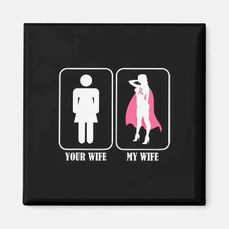 Din fru min fru Husand Breast Cancer Awareness Magnet