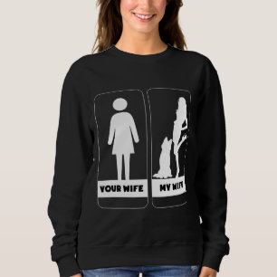 Din fru Min fru Siberian husky Hund T Shirt