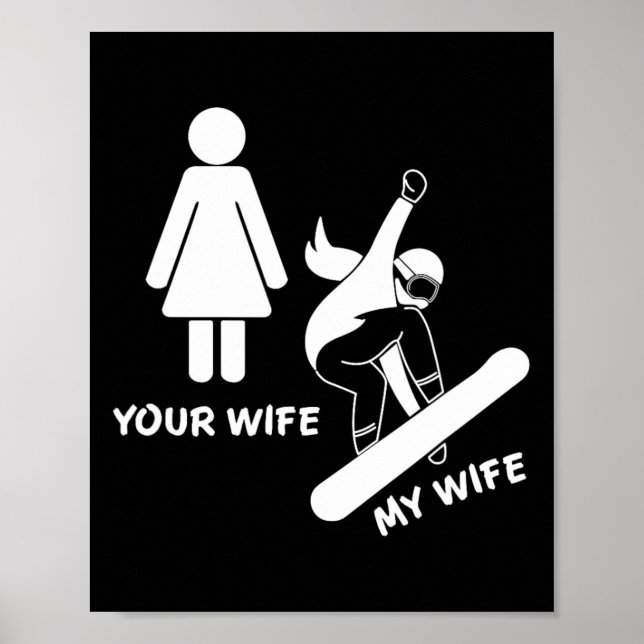 Din fru min fru Snowboarder - Female Boarder Gif Poster (Framsidan)