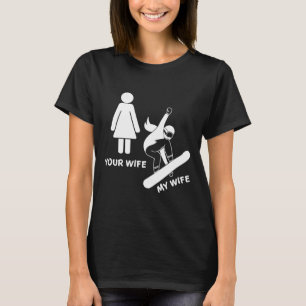 Din fru min fru Snowboarder - Female Boarder Gif T Shirt