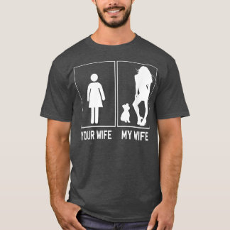 Din fru min fru Yorkie-fantastiska gåvor till Make T Shirt