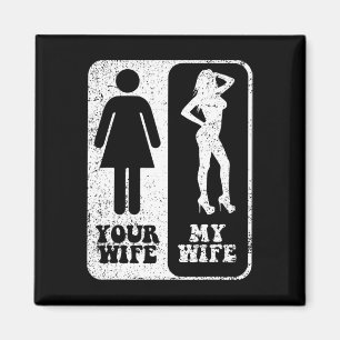 Din fru min hustru Bröllop Make Groom Fiance Mr. Magnet