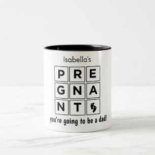 din frus är gravid Två-Tonad mugg