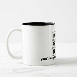 Din frus dräktiga tvåtonkaffe mugg