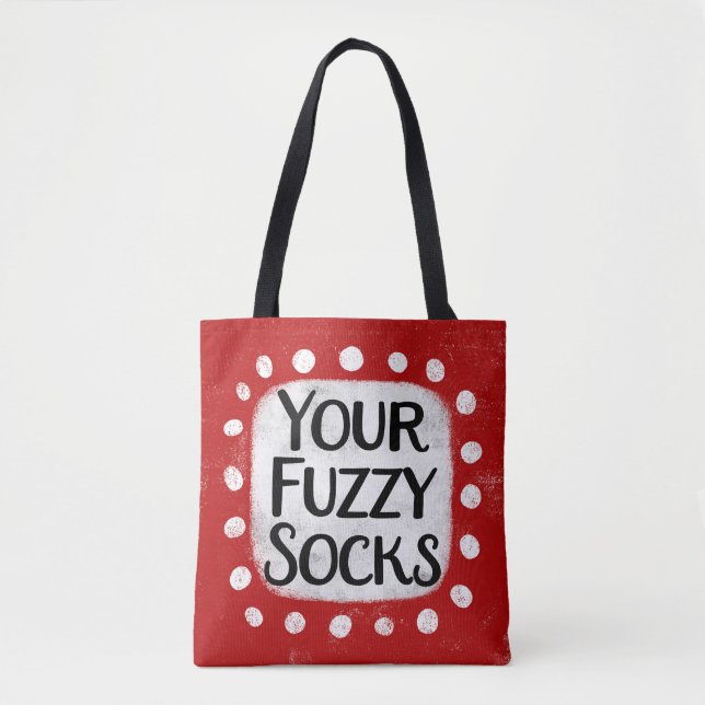 Din Fuzzy Socks Tote-säck Tygkasse (Framsida)