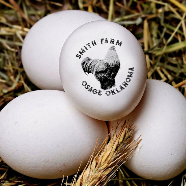Din gårm Namn med Brahma Chicken Hen Egg Frimärke Stämpel (Skapare uppladdad)
