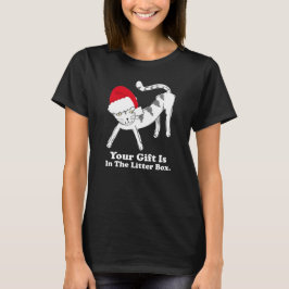 Din gåva är i kattlådan Rolig julkat T-shirt
