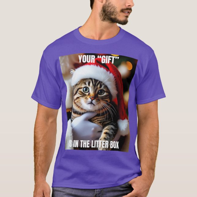 Din Gåva Finns I Kattlådan T Shirt (Framsida)