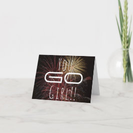 Din Go Girl! Fireworks Grattiss Card Kort