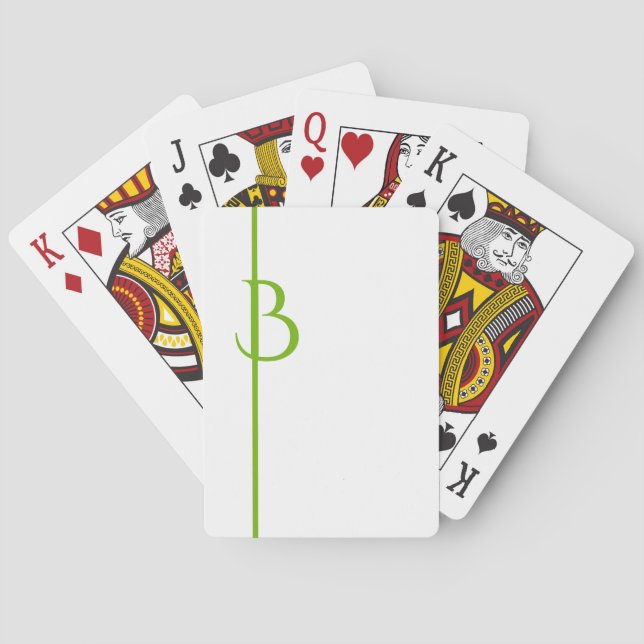 DIN GRUNDLÄGGANDE GRÖNT OCH LINJE PÅ CRISP WHITE CASINOKORT (Baksidan)