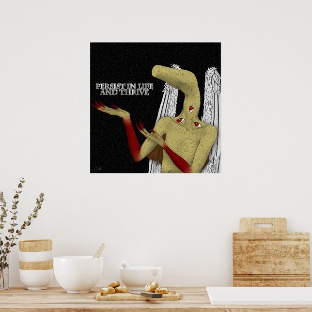 Din Guardian Angel Ge Ord of Encouragement Poster (Kök)