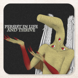 Din Guardian Angel Ge Ord of Encouragement Underlägg Papper Kvadrat